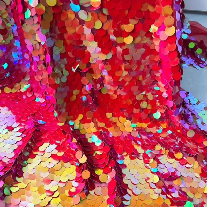 Sewing Custom - Gecodeerde Kristallen Lovertjes Stof Voor Ceremoniële