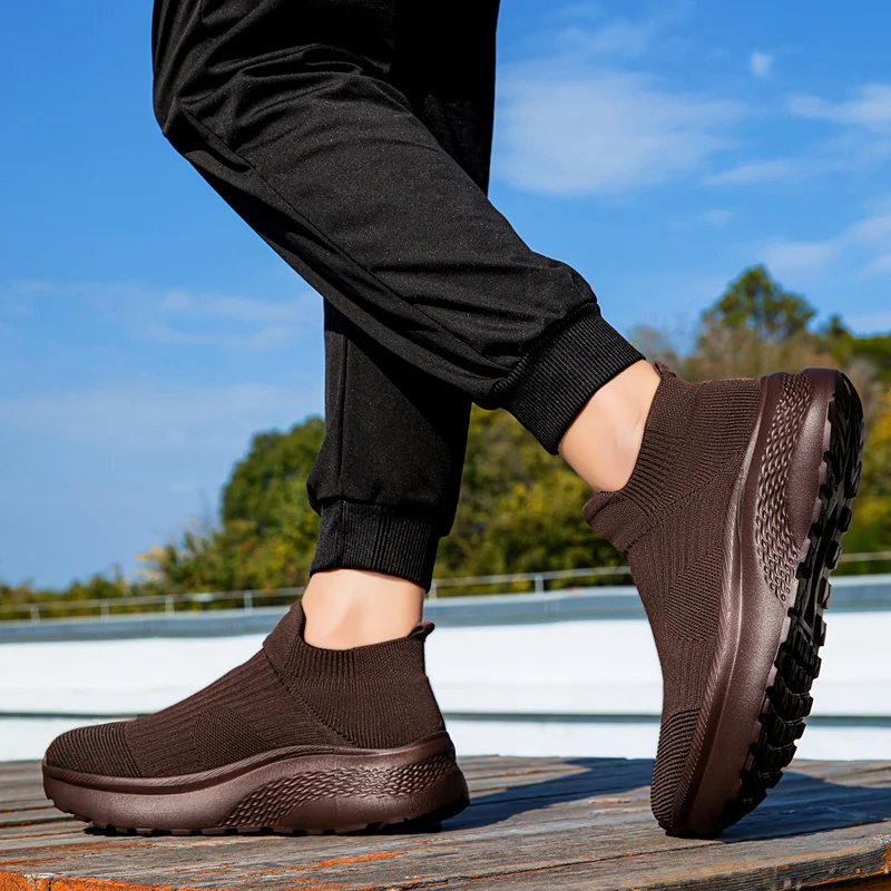 Brede teen gebreide sneakers h - Knit Stabilizer Stretch recensie en prijs