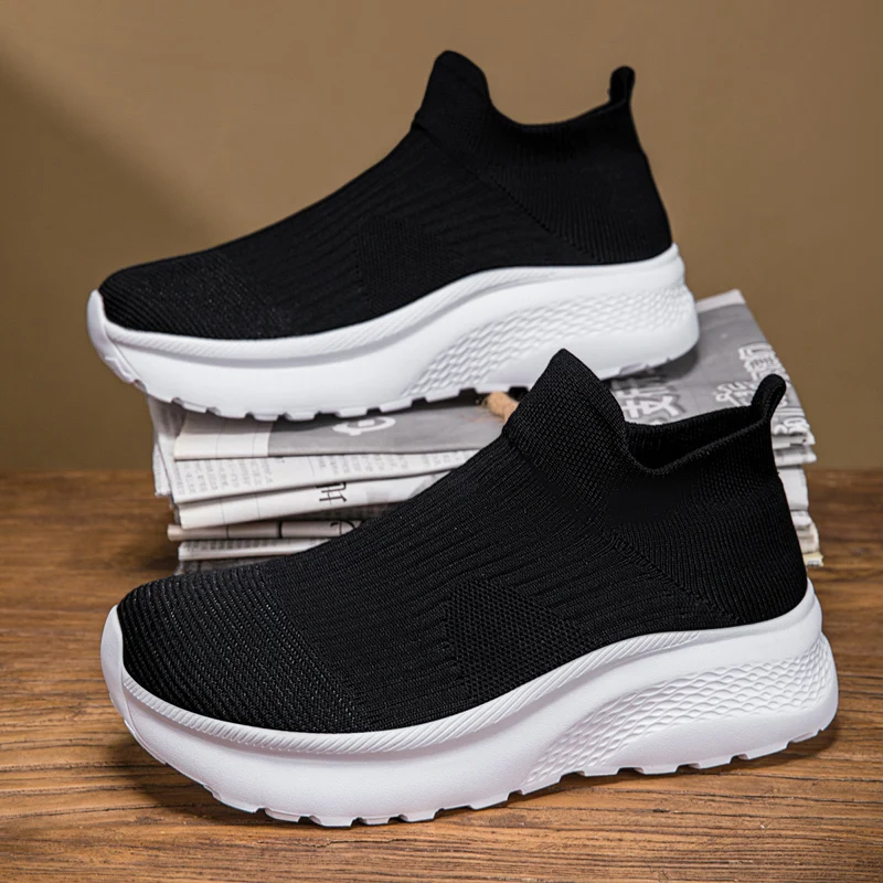 Brede teen gebreide sneakers h - Knit Stabilizer Stretch recensie en prijs