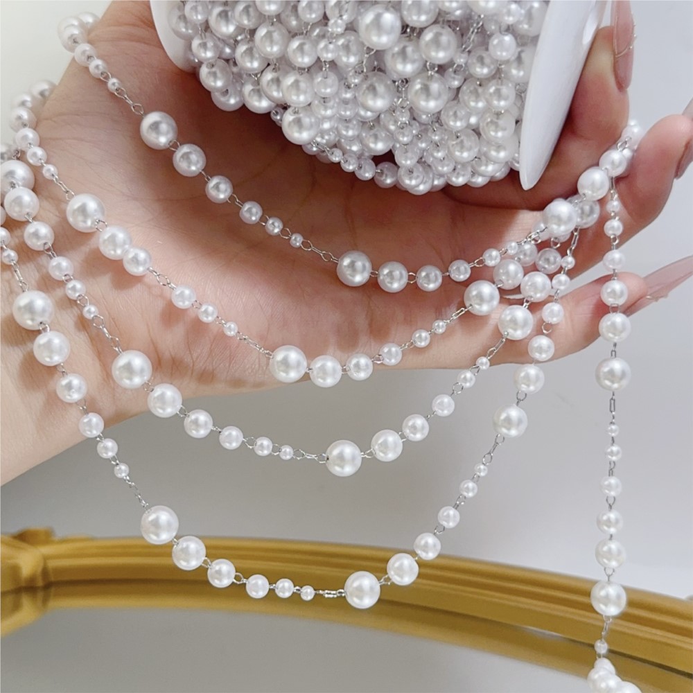 1 meter 3-8 mm faux parel kral - Sewing Art recensie en prijs