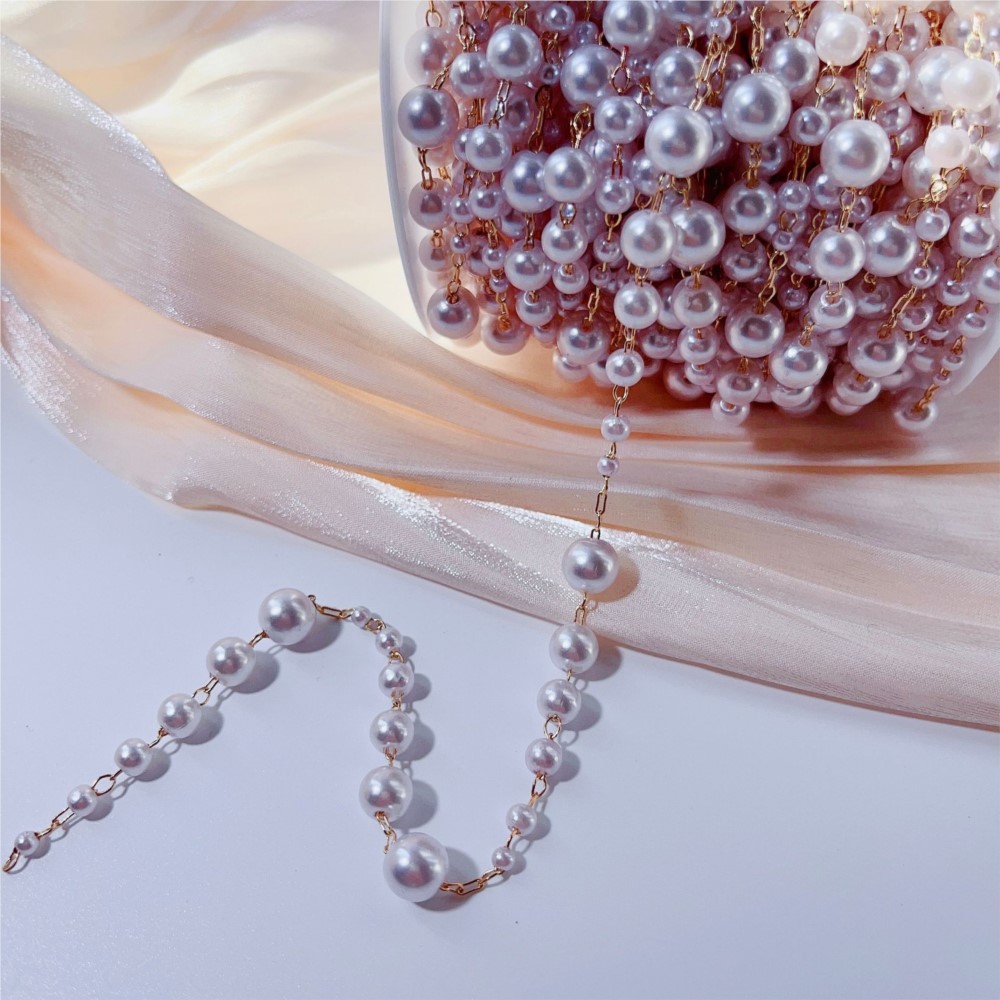 1 meter 3-8 mm faux parel kral - Sewing Art recensie en prijs