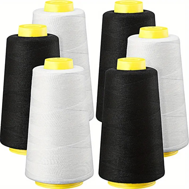3 zwart + 3 witte overlock dra - Serger Thread Cone recensie en prijs