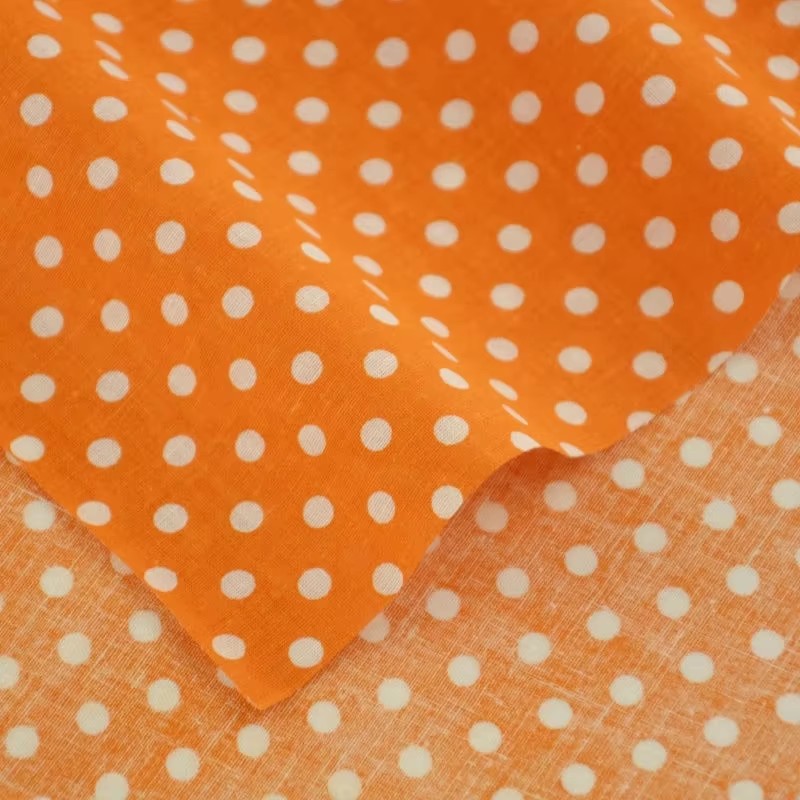 50X150Cm Wit Oranje Polka Dot  - Sewing Textiles recensie en prijs