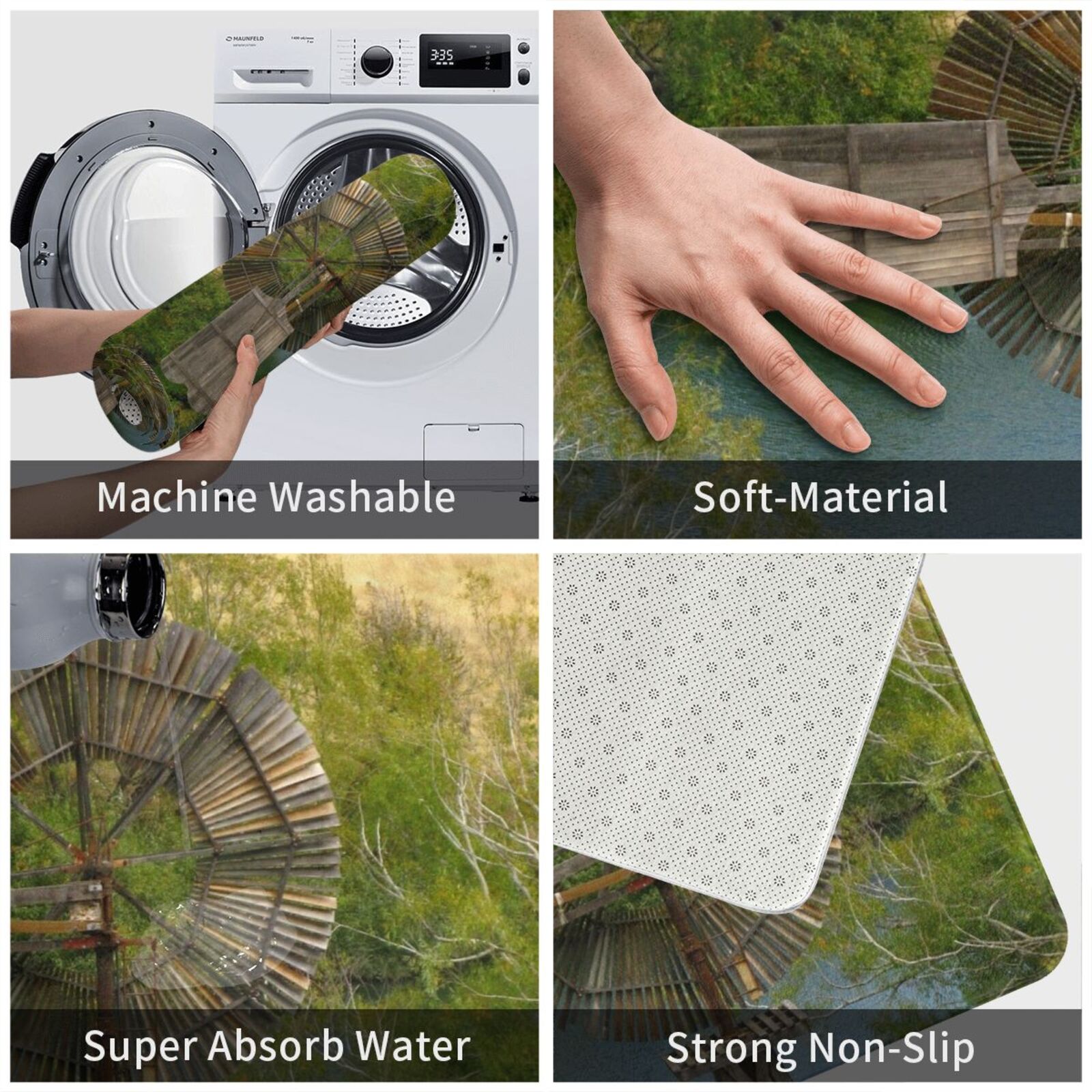 Houten windmolen tapijt mat ta - Century Textile & Sewing Supply Reviews recensie en prijs