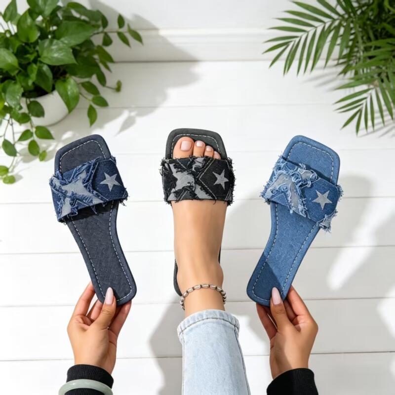 Y2K Denim Bandjes Sandalen met - Sewing Custom recensie en prijs