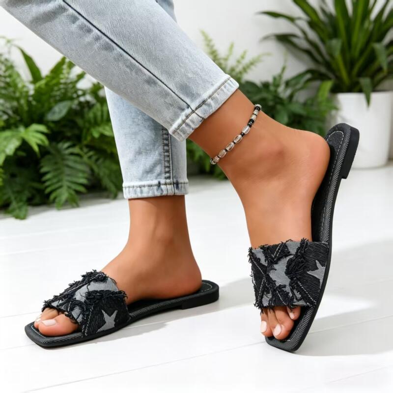 Y2K Denim Bandjes Sandalen met - Sewing Custom recensie en prijs