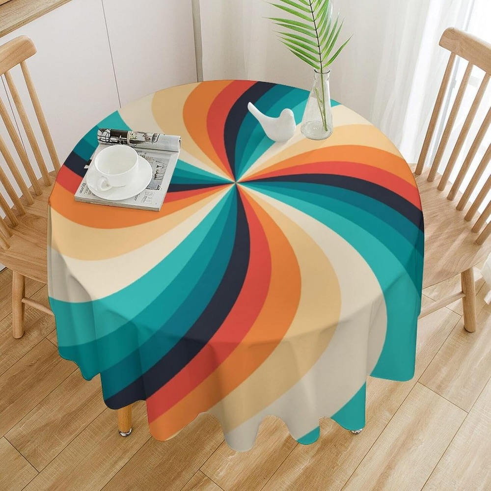Vintage Groovy Swirl rond tafe - Century Textile & Sewing Supply Reviews recensie en prijs