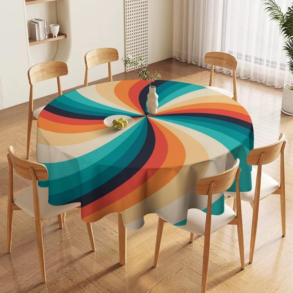 Vintage Groovy Swirl rond tafe - Century Textile & Sewing Supply Reviews recensie en prijs